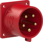 CEE-flanged plug 5x32A (3P+N+PE) 6h IP44 TT red 70x70 625-6TT | 9003399723681