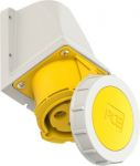 Wall mounted socket 3x32A (2P+PE) 4h IP67, yellow 1232-4 | 9003399030055
