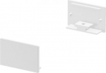Flat end caps for the GRAZIA 20 flat surface-mounted profile in anodised aluminium, white and black. Package contents: 2 pieces. 1000560 | 4024163188524