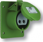 Panel Socket 2x16A 12h IP44 green 382-12ft87v