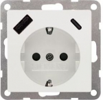 Socket outlet, 2xUSB A+C, Power up to 18W, Titanium white, DELTA i-system 5UB1970-1TW01 | 4047624401291