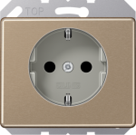 Socket outlet, 16A/250V, 90&deg;, gold-bronze, SL SL520GB | 4011377150607