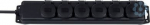 Extension 6-socket, 2m H07RN-F 3G1,5, with self-closing lids, IP44, black 1159970 | 4007123575978