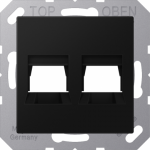 Cover plate 2xRJXX, matt graphite, A500 A1569-2WESWM | 4011377189294