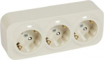 German std socket 3 x 2P+E Forix - with shutters - IP 2X - 16 A - 250 V - ivory 782448 | 3245067824481