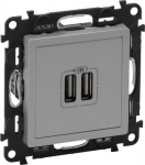 VALENA LIFE 2 USB CHARGER A+A 2.4A 12 W ALU 753312 | 3414970456731