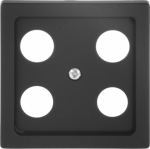 As cover for 4gang Antenna socket insert.   Outputs in a square arrangement e.g. TV/R/SAT/SAT like EVU 02 F, GEVU 15 S from Hirschmann. 2CKA001724A4380 | 4011395225455