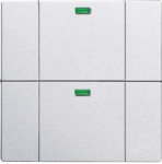 WaveLine Wall sensor 2-gang Wireless aluminium silver - Platform 63 2CKA006730A0052 | 4011395149942