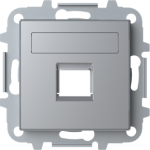 Color: SilverCover plate for data outlets code: 2017.2, 2017.3, 2018, 2018.5, 2018.6 & 2018.8   Included:   - Mounting grid without claws   - Shutters   - Labeling area 2CLA851810A1301 | 8427238134758