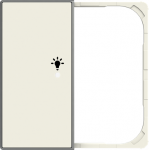 SRL-2-R-85BL - Cover plate - free@home / KNX 2-gang sensors - Switch - Right - Soft White 2CLA852648A1101 | 8427238145136