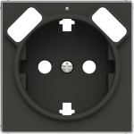 Color: Soft Black   Cover plate for Schuko w/ USB socket outlet code: 8188.3 2CLA858830A1501 | 8427238204796