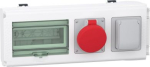 Tap off unit, Canalis KN,  for modular devices, 32A, 3L+N+PE, 8 modules of 18mm, 1 Schuko and 1 IEC KNB32CP15D | 3606480006234