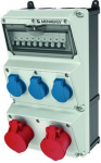 AMAXX Socket block, 2xCEE 16A 5P 400V, 3xSCHUKO 16A 230V, IP44 930003 | 4015394223313