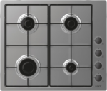 Candy Hob | Idea CHW6LBX/4U2 | Gas | Number of burners/cooking zones 4 | Knob | Stainless Steel CHW6LBX/4U2 | 8059019059112