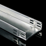 Cable tray with integrated coupling KZIN 60x400 from sheet 1,00 mm superficial treatment sendzimir, non perforated. KZIN 60X400X1.00_S | 8595057692510