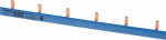 Pin busbar 1PH 10 mm2, 54TE blue Pin busbar, 1 phase straight 10qmm,54TE, Insulation blue Can be cut for AFDD 5SM601.-2 Pin spacing 2 MW Additional components for residual current protective devices and miniature circuit breakers from Siemens. The ad ...
