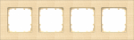 4-fold frame, maple tree wood color, 303x90mm, MIRO 5TG1104-3 | 4001869334998