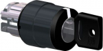 Selector switch head &Oslash;22 3-position spring return Ronis 455. range of product: Harmony XB4 - device short name: ZB4 - mounting diameter: 22 mm - operator position information: 3 positions +/- 45&deg; - type of keylock: Ronis 455 - key withdrawal position ...