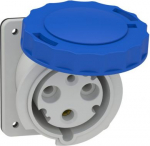 Panel mounting socket, Mureva PK, angled, 63A,2P+E, 220V, IP67 81278 | 3303430812784