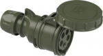 CEE connector 5x16A (3P+N+PE) 6h IP67 SHARK with cap green 2152-6.U | 9003399851933