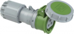 CEE connector 3x16A 24/42VAC 300Hz IP67 TWIST with cap green 2832-2V | 9003399684418