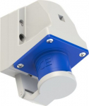 CEE-wall mounted plug 3x16A (2P+PE) 6h IP44 with lid, blue 513-6d | 9003399959974