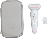 Braun Epilator | SES9000 Silk-epil 9 SkinSpa | Operating time (max) 50 min | Number of power levels 2 | Wet & Dry | White/Pink SES9000 | 7500435225243