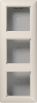 Box with integrated frame for outlet/switch, 3-gang, beige, AS500 AS583AW | 4011377338654