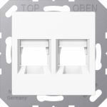 Cover plate 2xRJXX, white, A500 A1569-2WEWW | 4011377177444