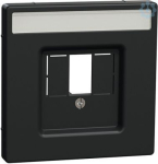 Central plate with square opening a nd label field, anthracite, System MEG4250-6034 | 4042811197049