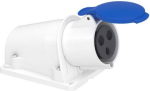 Socket, Mureva PK, wall-mounted, angled, 32A, 2P+E, 220V, IP44 PKF32W423 | 3303432416164