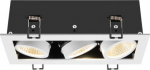 KADUX, recessed ceiling light, triple, 3000K, 38&deg;, IP 20, square, white 1007568 | 4024163278836