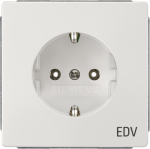 Socket outlet, 10/16A 250V with "EDV" inscription, titanium white, DELTA style 5UB1825 | 4001869383194