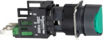 Complete push button, Harmony XB6, green flush pushbutton, 16mm, spring return, 1NO, unmarked XB6AA31B | 3389110764253