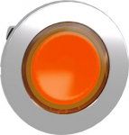Head for pilot light, Harmony XB4, metal, orange flush mounted, 30mm, universal LED, plain lens ZB4FV053 | 3606489582562