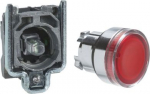 Illuminated push button, Harmony XB4, red flush, 22mm, spring return, 1NO, 24V XB4BW34B1 | 3389119029544