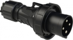 CEE Industrial plug 4x63A (3P+PE) 6h IP67 POWER TWIST black 034-6XS | 9003399207525