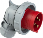 CEE Industrial plug angled 4x16A (3P+PE) 6h IP67 TT TWIST red/grey 80142-6TT | 9003399590238