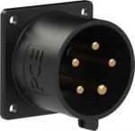 CEE-flanged plug 5x32A (3P+N+PE) 7h IP44 black 70x70 625-7 | 9003399068645