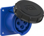 CEE-receptacle socket flange 20A 3P4W 9h IP67 UL angled blue 31492-9 | 9003399445019