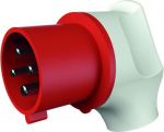 Industrial Plug 4x32A 6h 400V IP44 red, angled 3987 | 4015394137191