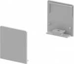 High end caps for the GRAZIA 20 flat surface-mounted profile in anodised aluminium, white and black. Package contents: 2 pieces. 1000562 | 4024163188548