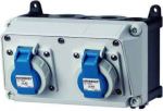 AMAXX Socket block, 2xSCHUKO 16A 230V, IP67 910274 | 4015394301899