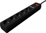 Extension 5 sockets 1.5m with 2xUSB and switch, black SPG5-U2-5-02 | 8716309132633