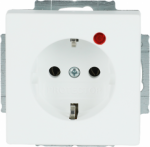 Busch-Protector&reg; SCHUKO&reg; socket insert with Neon lamp /Red with screw terminals studio white matt - Platform 63 2CKA002011A3882 | 4011395128916
