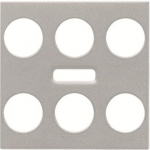 Color: Silver.   Cover plate for KNX sensors 3/6-gang with IR receiver code: 6129/98-509.   Size: 2 modules. 2CLA222170N1301 | 8427238100678