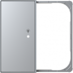 SRL-2-R-85PL - Cover plate - free@home / KNX 2-gang sensors - Switch - Right - Silver 2CLA852648A1301 | 8427238145143