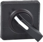 Cam switch Operating head, Harmony K, for rear mounting, plastic, matt black, 45 x 45 mm, black hand KAE1H | 3389110980639
