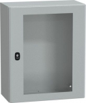 Spacial S3D tspt door w/o mount.plate H600xW500xD250.IP66 IK08 RAL7035.. range of product: Spacial S3D - device application: multi-purpose - product or component type: compact enclosure - enclosure nominal height: 600 mm - enclosure nominal width: 50 ...