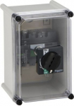 weatherproof enclosure, black handle, plastic 28967 | 3303430289678